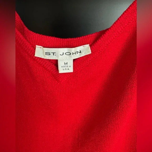 St. John Vibrant Red Camisole Top - Picture 2 of 4